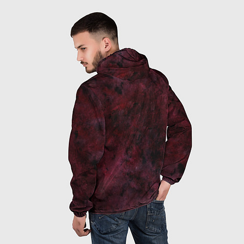 Мужская ветровка Орёл с шрамом на фоне кровавого неба / 3D-Черный – фото 4