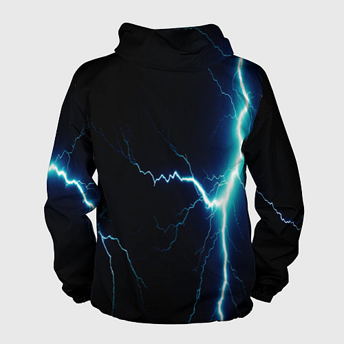 Мужская ветровка Lightning light blue / 3D-Белый – фото 2