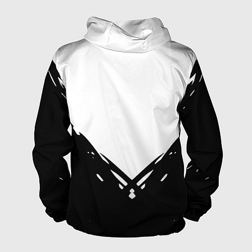 Мужская ветровка Juventus geometry black / 3D-Белый – фото 2