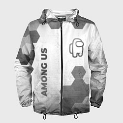 Мужская ветровка Among Us - white gradient вертикально