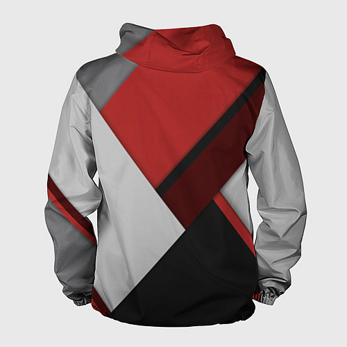 Мужская ветровка Color black red grey / 3D-Белый – фото 2