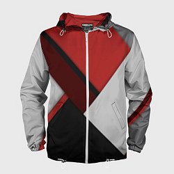 Мужская ветровка Color black red grey