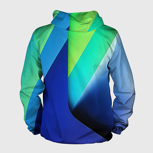 Мужская ветровка Color blue green / 3D-Белый – фото 2