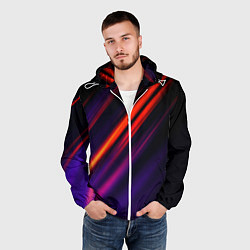 Ветровка с капюшоном мужская Multicolored, цвет: 3D-белый — фото 2