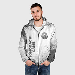 Ветровка с капюшоном мужская Tomodachi Game - white gradient вертикально, цвет: 3D-черный — фото 2