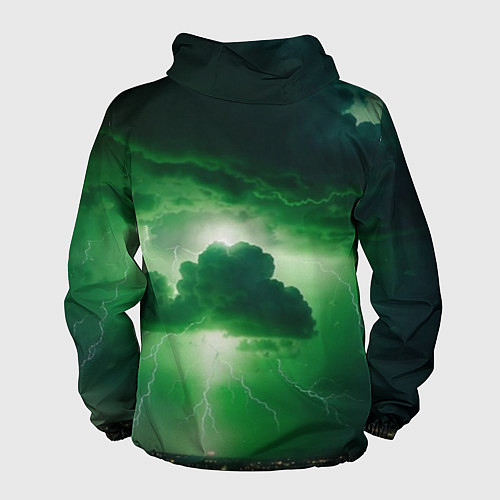 Мужская ветровка Зелёный гром / 3D-Белый – фото 2