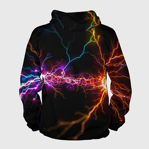 Мужская ветровка Две неоновые вспышки / 3D-Белый – фото 2