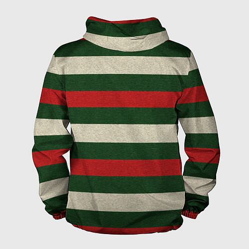 Мужская ветровка Цветные лини текстура ткани / 3D-Белый – фото 2