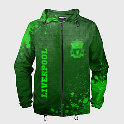 Ветровка с капюшоном мужская Liverpool - green gradient вертикально, цвет: 3D-черный