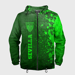 Ветровка с капюшоном мужская Sevilla - green gradient по-вертикали, цвет: 3D-черный