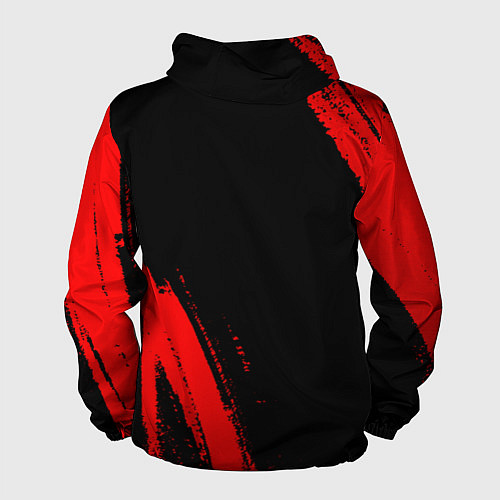 Мужская ветровка Manchester United - red gradient вертикально / 3D-Черный – фото 2