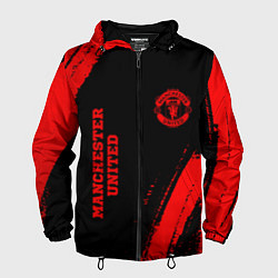 Мужская ветровка Manchester United - red gradient вертикально