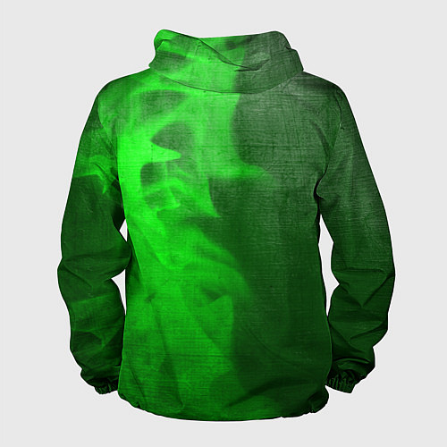 Мужская ветровка Hitman - green gradient по-вертикали / 3D-Черный – фото 2