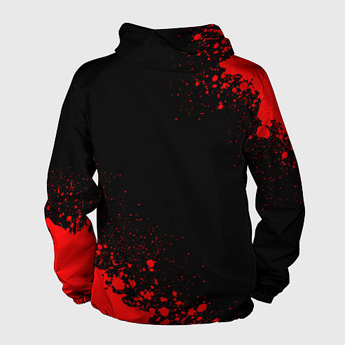 Мужская ветровка Maneskin - red gradient вертикально / 3D-Черный – фото 2