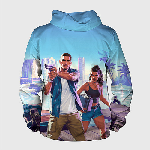 Мужская ветровка GTA 6 главные герои / 3D-Белый – фото 2