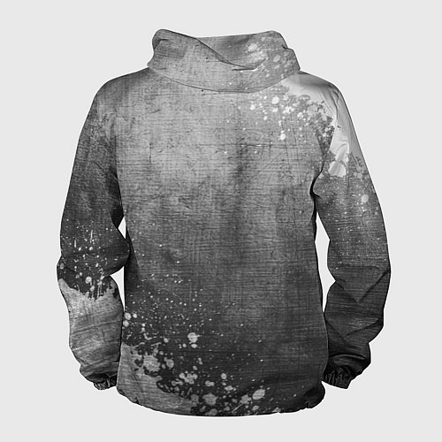 Мужская ветровка Bring Me the Horizon - grey gradient вертикально / 3D-Черный – фото 2