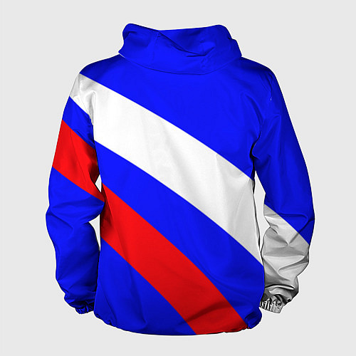 Мужская ветровка Россия с гербом и цветами флага / 3D-Белый – фото 2