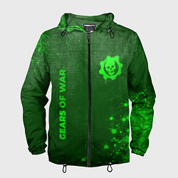 Мужская ветровка Gears of War - green gradient вертикально