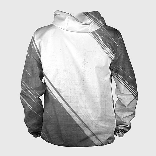 Мужская ветровка Bon Jovi - white gradient вертикально / 3D-Черный – фото 2