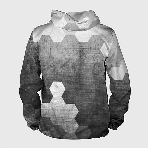 Мужская ветровка Fiat - grey gradient вертикально / 3D-Черный – фото 2