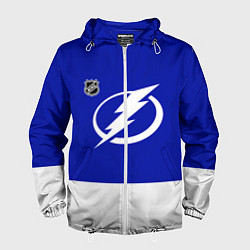 Ветровка с капюшоном мужская Тампа Бэй Лайтнинг хоккей, цвет: 3D-белый