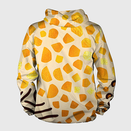 Мужская ветровка Золотистые пятна жирафа / 3D-Белый – фото 2