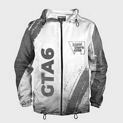 Ветровка с капюшоном мужская GTA6 - white gradient вертикально, цвет: 3D-черный