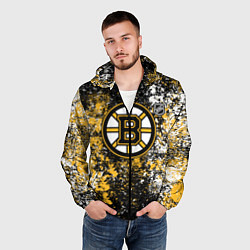Ветровка с капюшоном мужская Boston Bruins NHL black, цвет: 3D-черный — фото 2