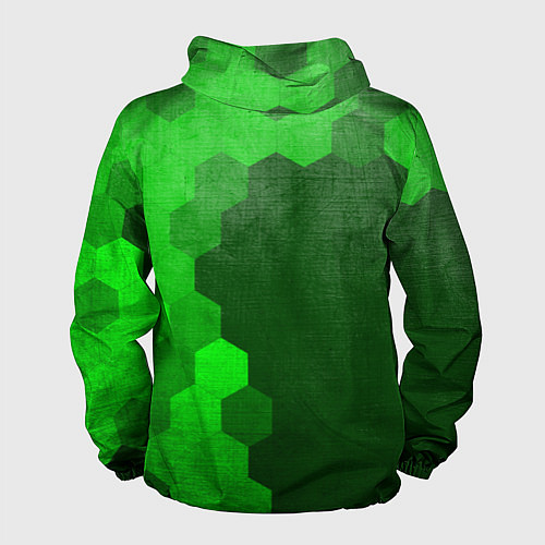 Мужская ветровка Mass Effect - green gradient по-вертикали / 3D-Черный – фото 2