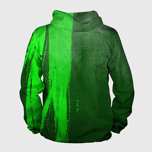 Мужская ветровка Die Antwoord - green gradient по-вертикали / 3D-Черный – фото 2