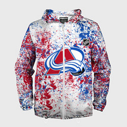 Ветровка с капюшоном мужская Colorado Avalanche NHL white, цвет: 3D-белый