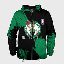 Ветровка с капюшоном мужская Бостон Селтикс баскетбольный клуб, цвет: 3D-черный