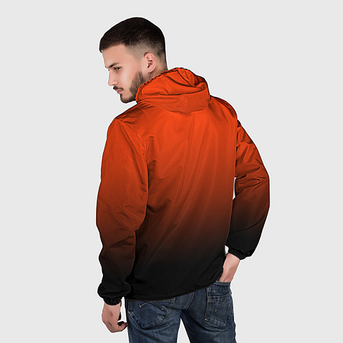 Мужская ветровка Анахайм Дакс - оранжевый градиент / 3D-Черный – фото 4