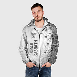 Ветровка с капюшоном мужская Black Sabbath - white gradient по-вертикали, цвет: 3D-черный — фото 2