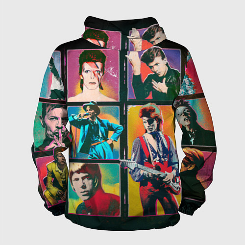 Мужская ветровка David Bowie vintage collage / 3D-Белый – фото 2