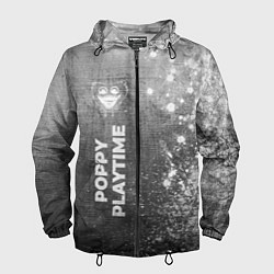 Ветровка с капюшоном мужская Poppy Playtime - grey gradient по-вертикали, цвет: 3D-черный