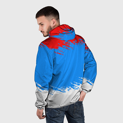 Мужская ветровка Патриот - флаг / 3D-Черный – фото 4