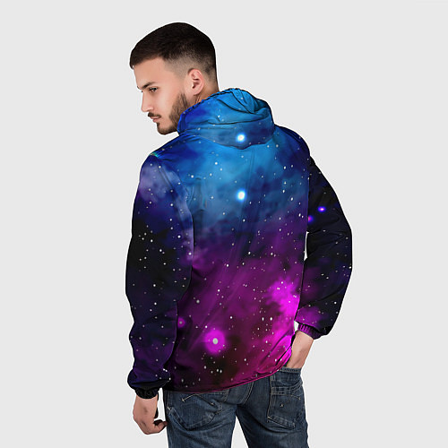 Мужская ветровка Monster energy neon space / 3D-Черный – фото 4