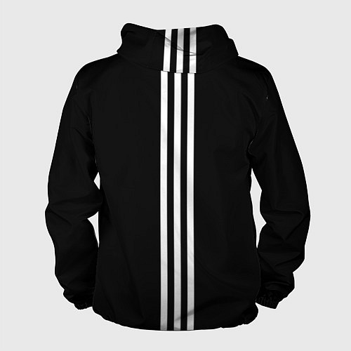 Мужская ветровка Россия три полоски / 3D-Черный – фото 2