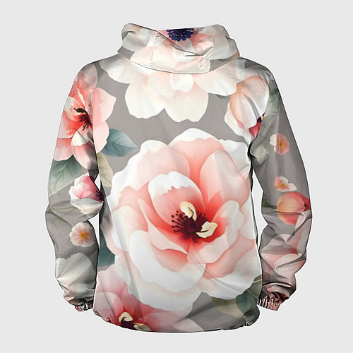 Мужская ветровка Нежные цветы / 3D-Белый – фото 2