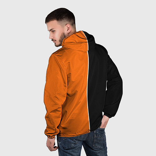 Мужская ветровка ФК Урал - оранжево черные / 3D-Черный – фото 4