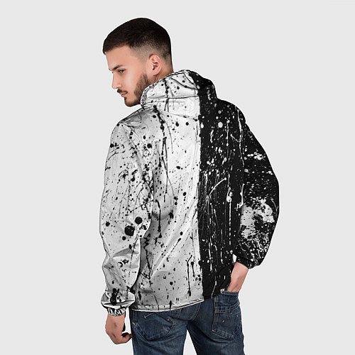Мужская ветровка Антиматерия подтеки / 3D-Черный – фото 4