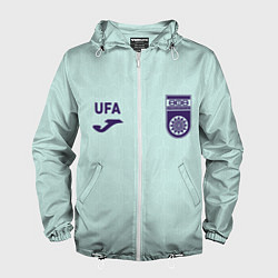 Ветровка с капюшоном мужская Фк Уфа - мятный цвет и текстура, цвет: 3D-белый