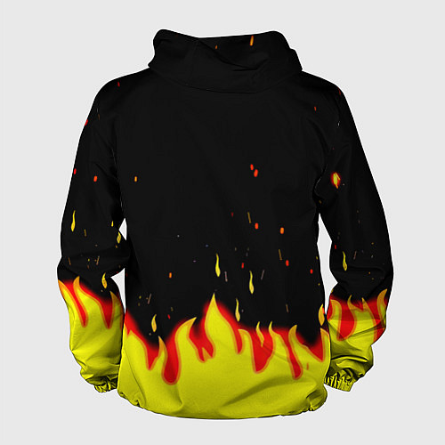 Мужская ветровка Monster energy fire steel / 3D-Белый – фото 2