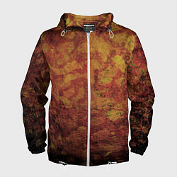 Ветровка с капюшоном мужская Абстракция - desert camouflage, цвет: 3D-белый