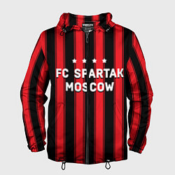 Ветровка с капюшоном мужская FC Spartak Moscow 1922, цвет: 3D-черный