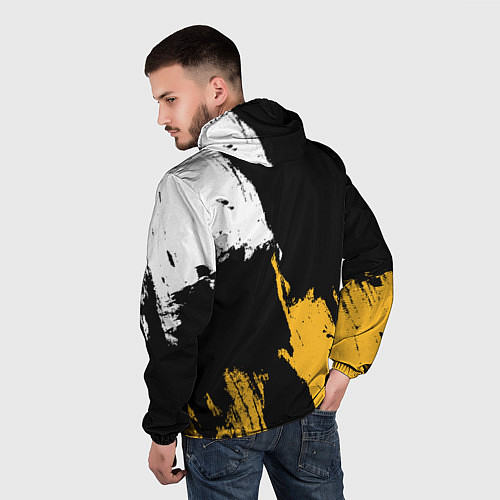 Мужская ветровка Питтсбург Пингвинз - брызги / 3D-Черный – фото 4