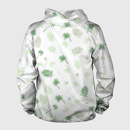 Мужская ветровка Текстура белой гавайской рубашки / 3D-Белый – фото 2