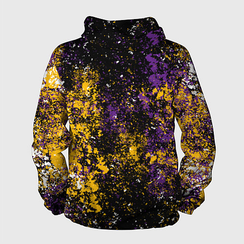 Мужская ветровка Лейкерс - хаос цветов команды / 3D-Черный – фото 2