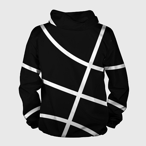 Мужская ветровка Даллас Маверикс - текстура черного мяча / 3D-Черный – фото 2